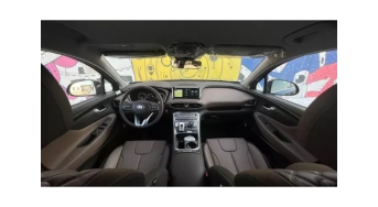 Hyundai Santa Fe 2023 rental in black in Almaty without driver | Car rental Hyundai Santa Fe